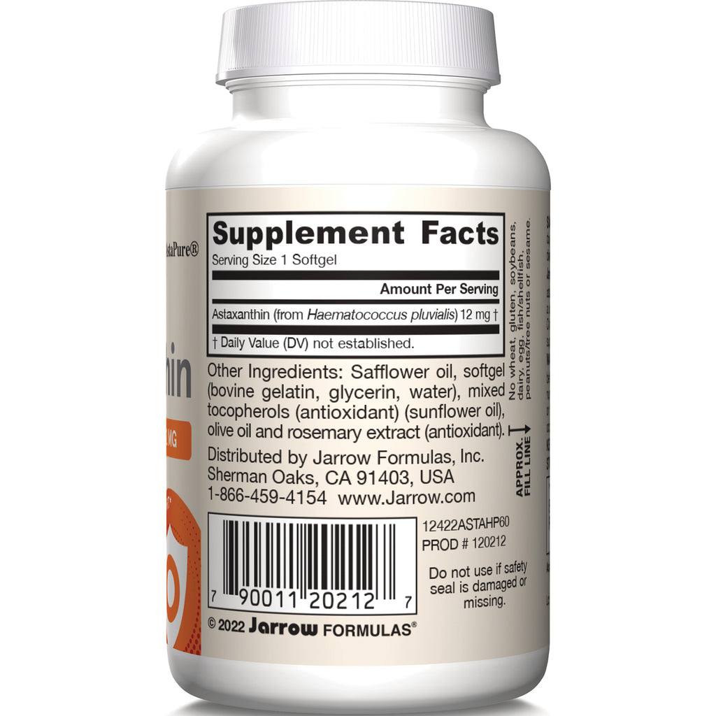 JR314 | Supplement Facts panel and ingredient list on back of white supplement bottle - Thumbnail