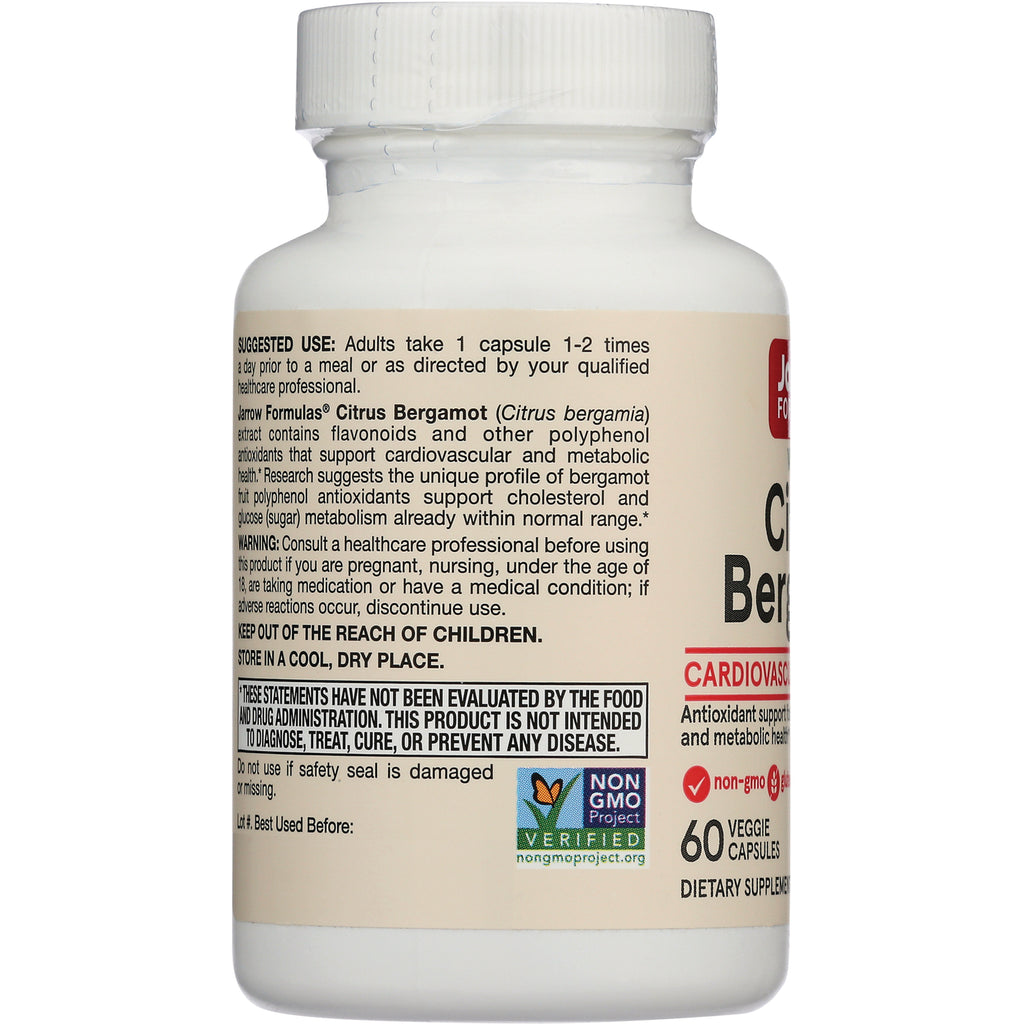 JR259 | Back label showing suggested use, warnings, Non-GMO Project verified badge and 60 veggie capsules text - Thumbnail