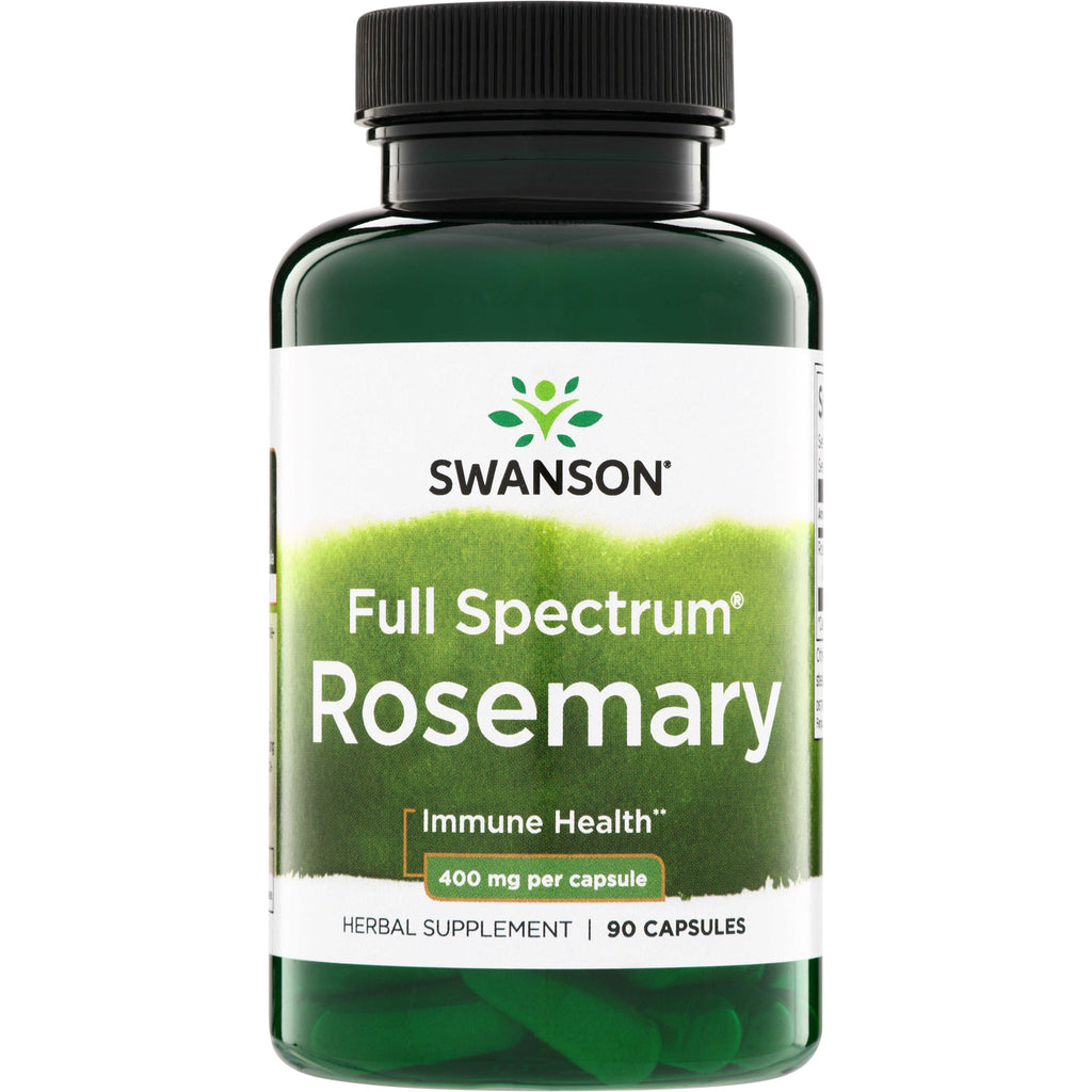 SW1340 | Swanson Full Spectrum Rosemary, 400 mg per capsule, 90 capsules - Thumbnail