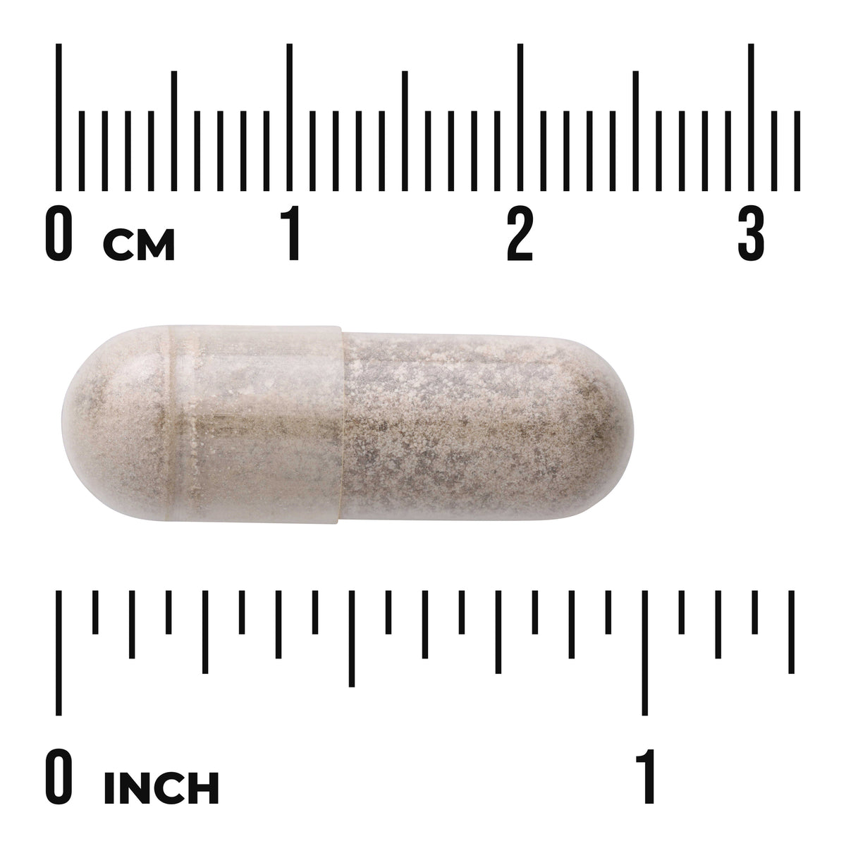 SW959 | Capsule with cm and inch rulers for size reference
