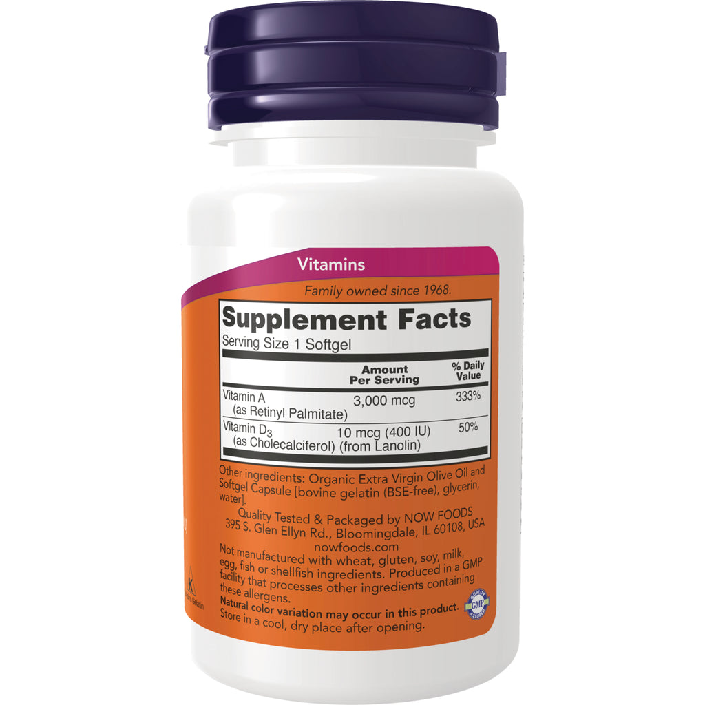 NWF587 | Back of white supplement bottle showing Supplement Facts panel and ingredient text, purple cap - Thumbnail