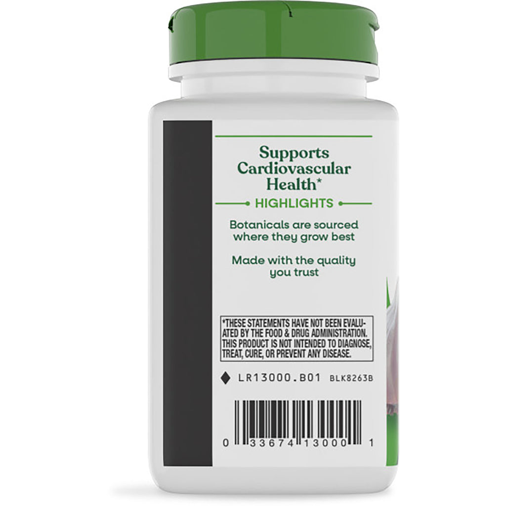 NW935 | back label of white supplement bottle with green cap reading HEART HEALTH and garlic description with barcode - Thumbnail