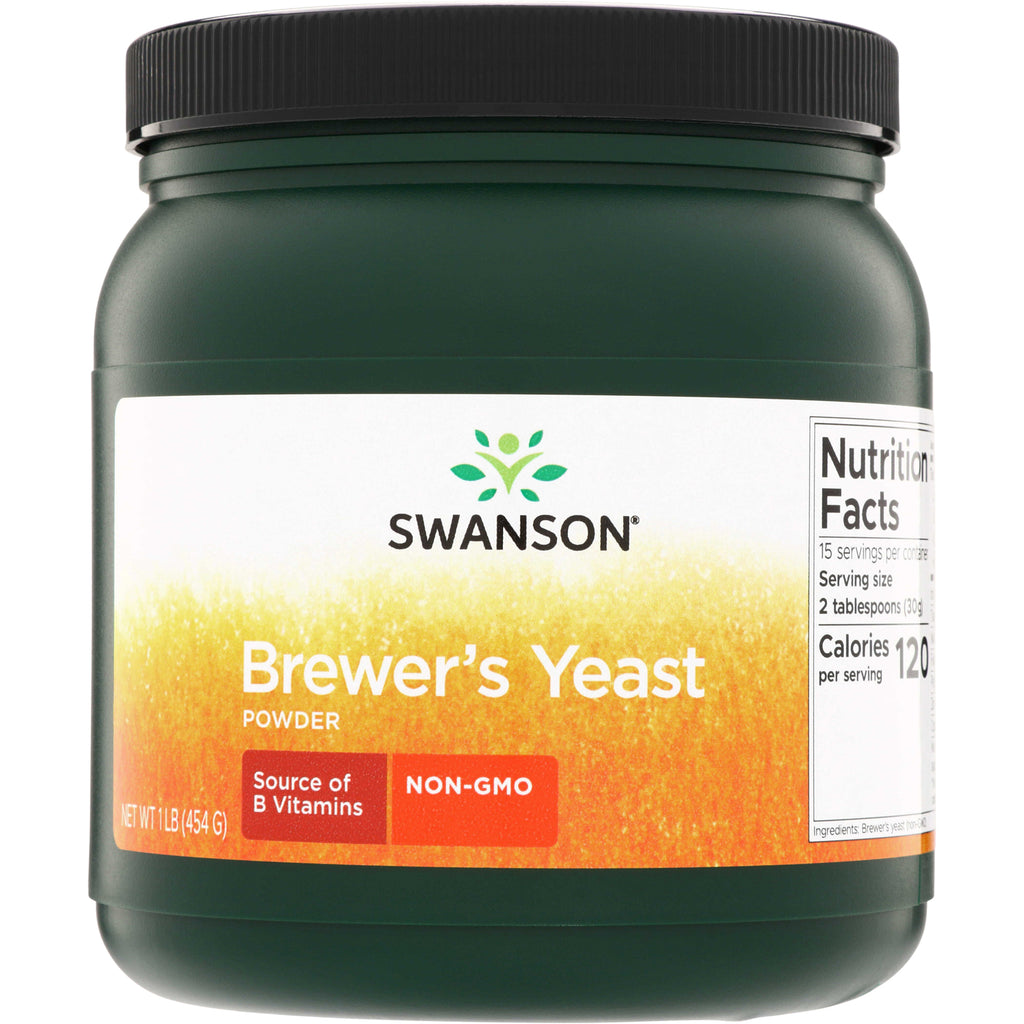 SW1562 | Swanson Brewer's Yeast Powder, 1 lb canister; Source of B Vitamins, Non-GMO - Thumbnail
