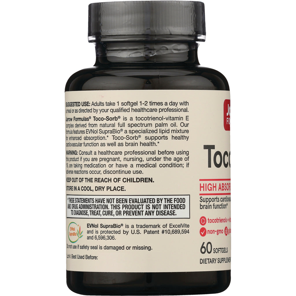 JR097 | Back label of supplement bottle showing suggested use, warnings, and 60 softgels - Thumbnail