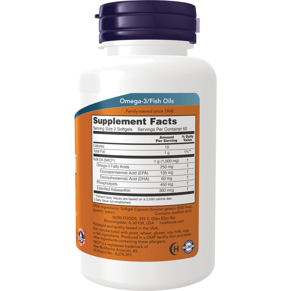NWF683 | back label showing Supplement Facts panel and ingredient text on omega-3 fish oil bottle - Thumbnail