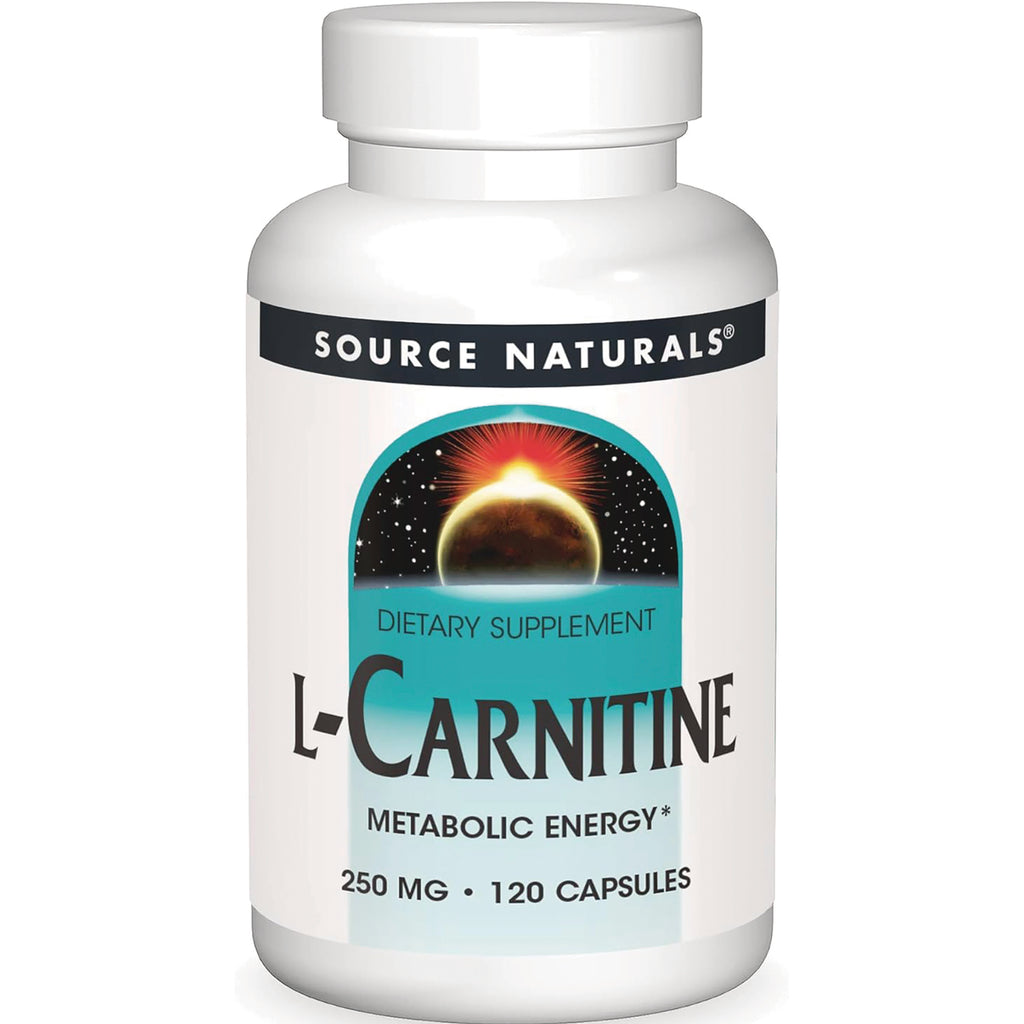 SN563 | Source Naturals L-Carnitine Metabolic Energy dietary supplement, 250 mg, 120 capsules - Thumbnail