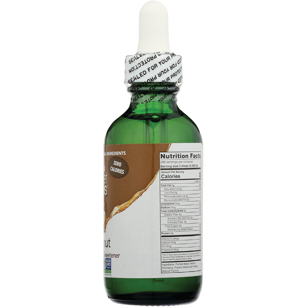 WA043 | Back of dropper bottle with Nutrition Facts panel and Zero Calories callout - Thumbnail