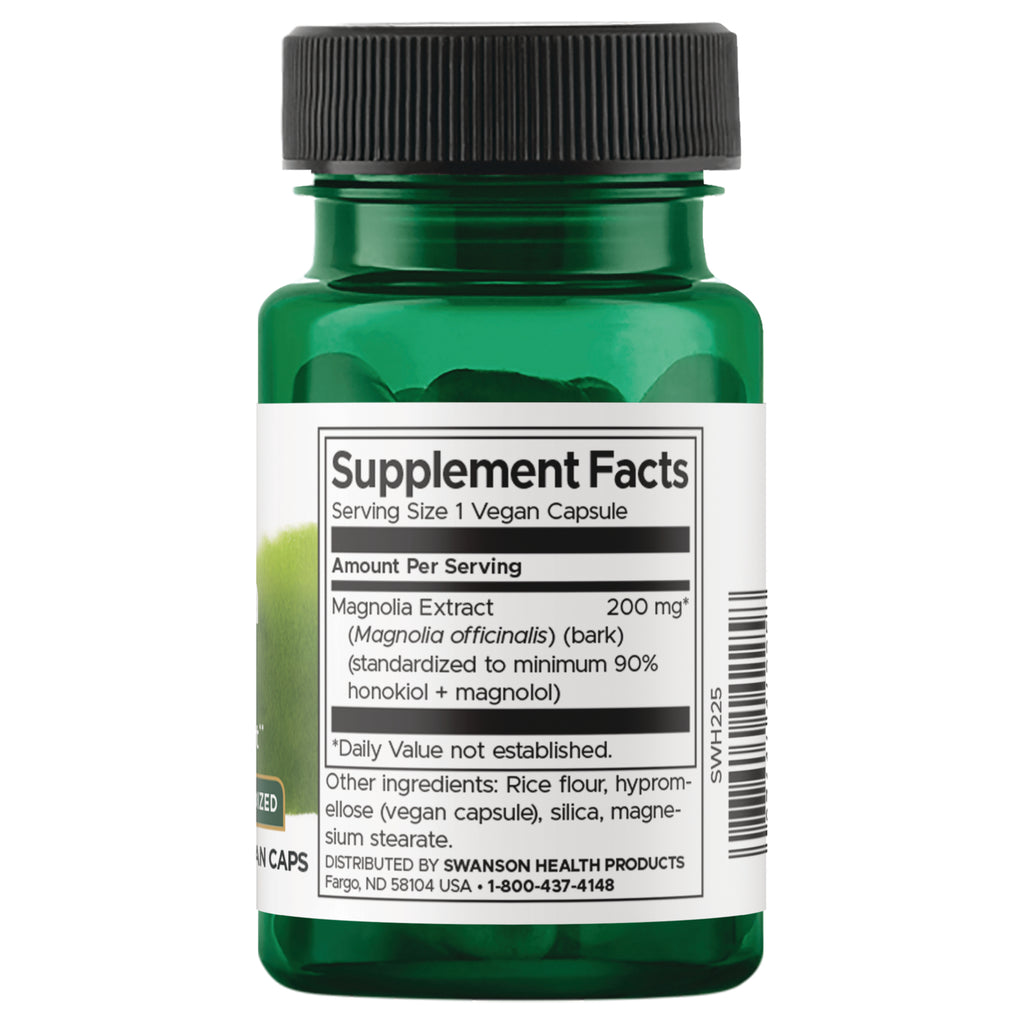 SWH225 | Back label with supplement facts and serving information - Thumbnail
