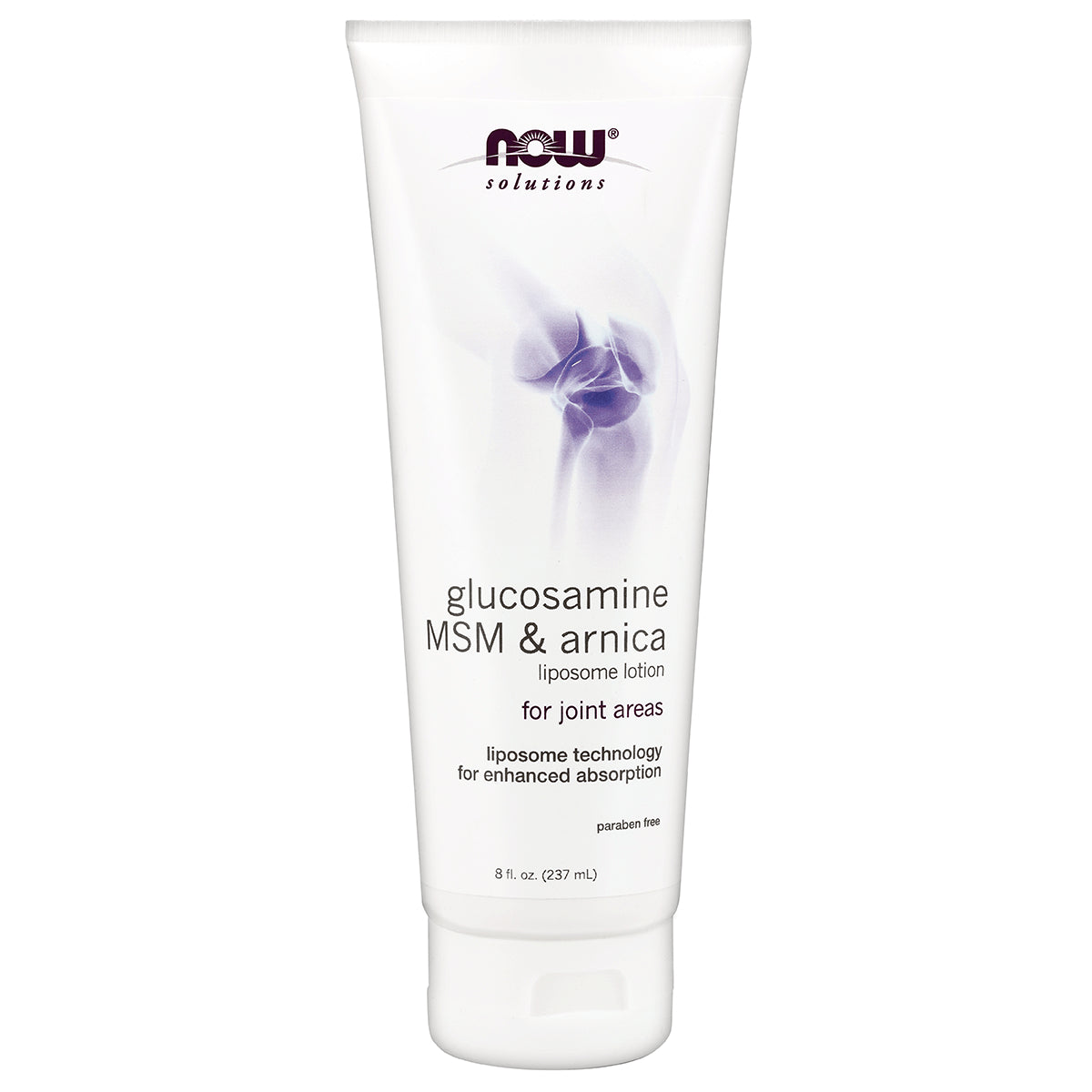 NWF1006 | NOW Solutions glucosamine MSM & arnica liposome lotion tube for joint areas