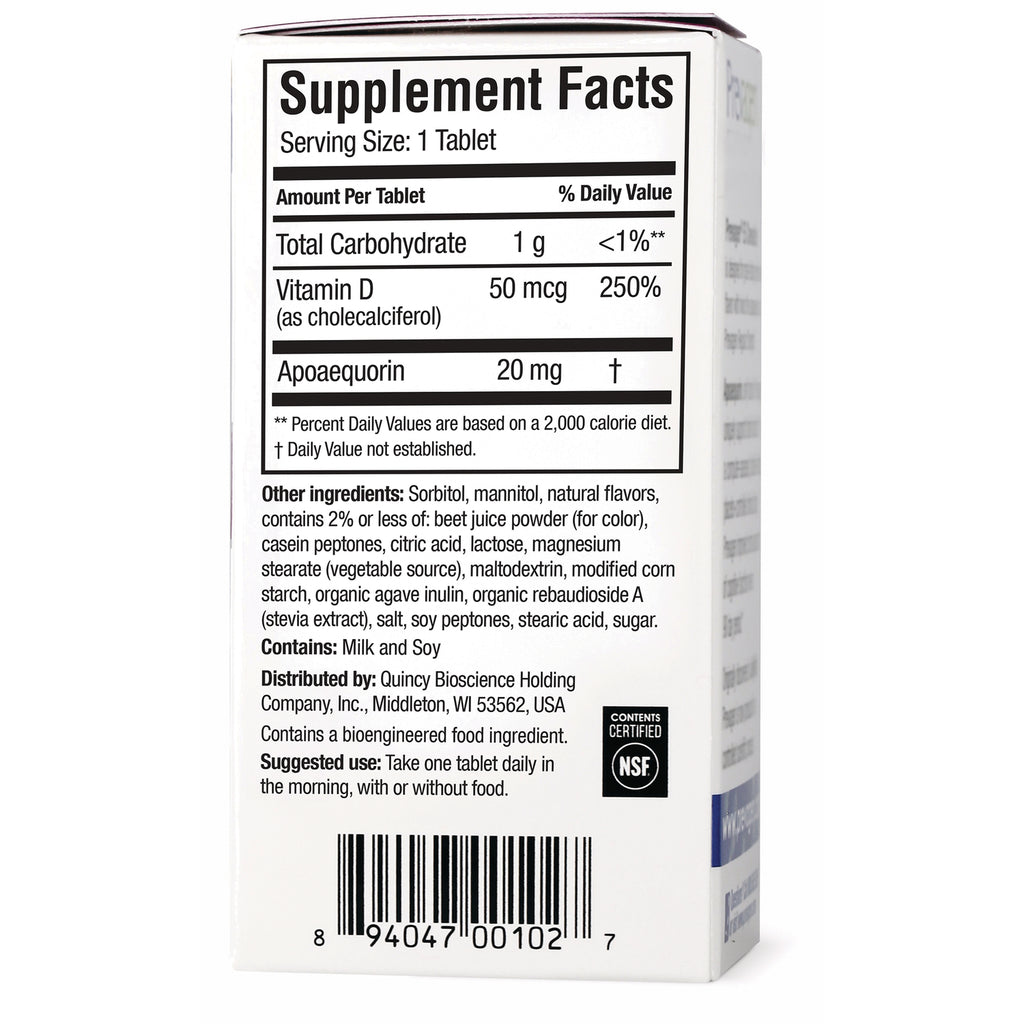 QB007 | Supplement Facts panel, ingredient list and barcode on back of supplement box - Thumbnail