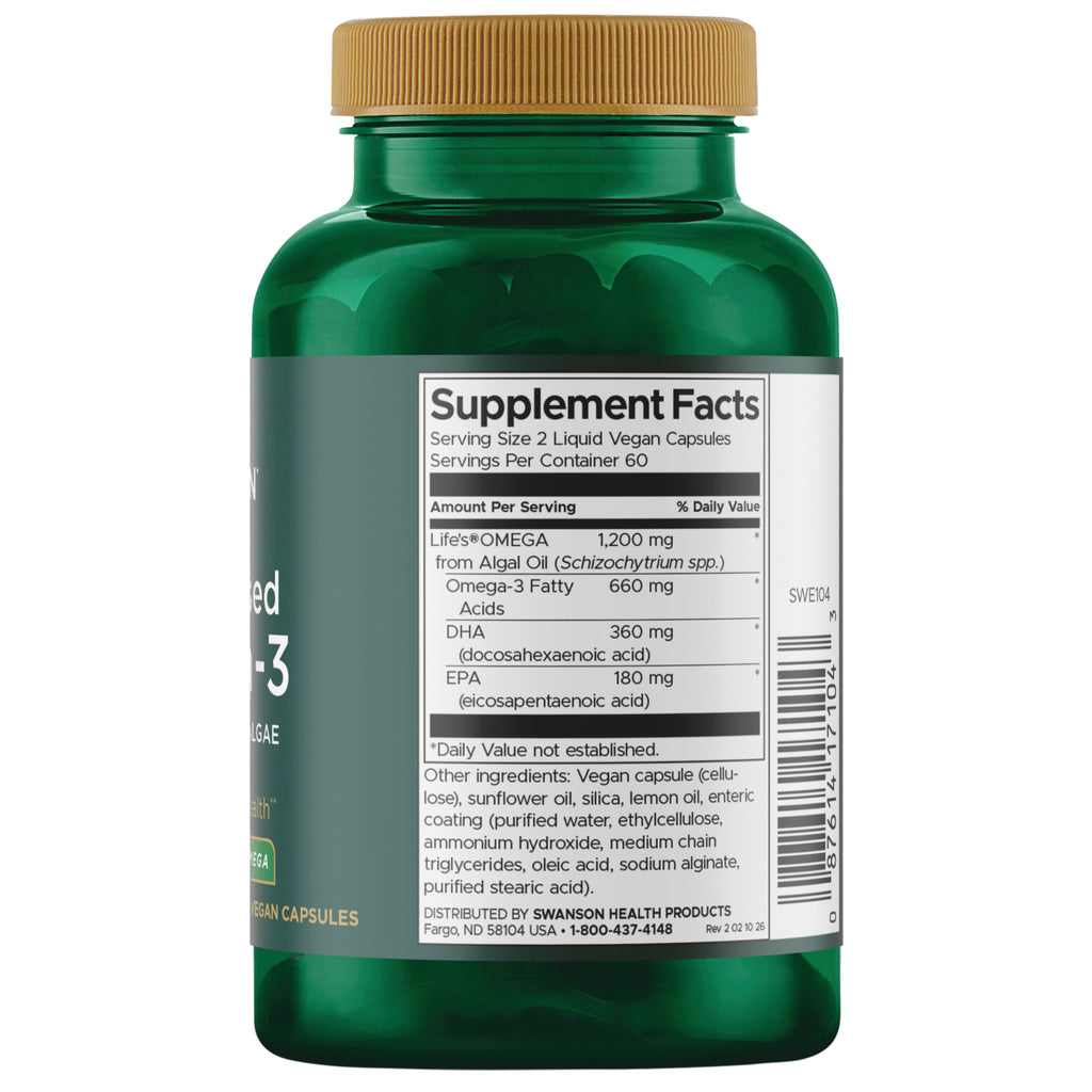SWE104 | Back label with supplement facts and serving information - Thumbnail
