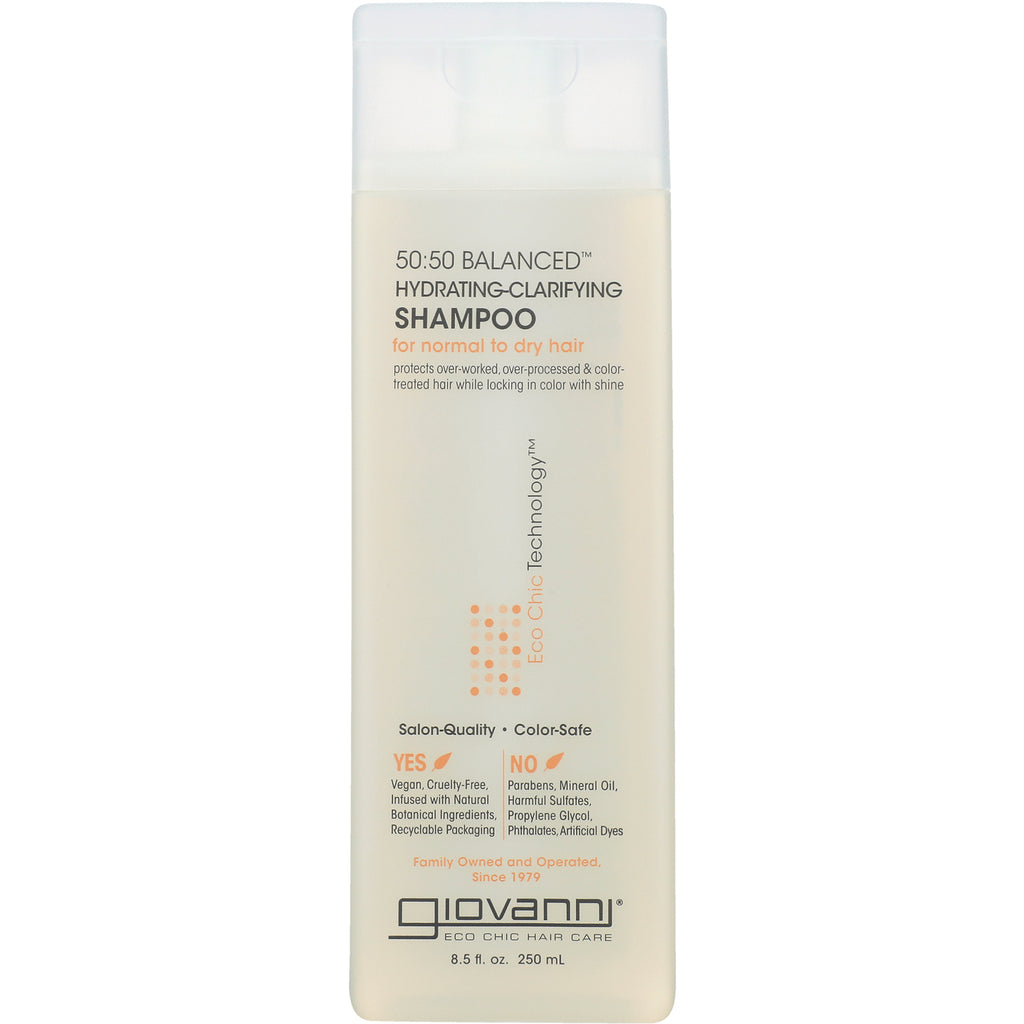 GV002 | Giovanni 50:50 Balanced hydrating-clarifying shampoo for normal to dry hair 8.5 fl oz front bottle - Thumbnail