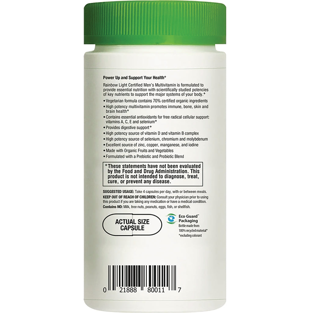 RBL048 | back label of supplement bottle showing usage directions, warnings, actual size capsule graphic and barcode - Thumbnail