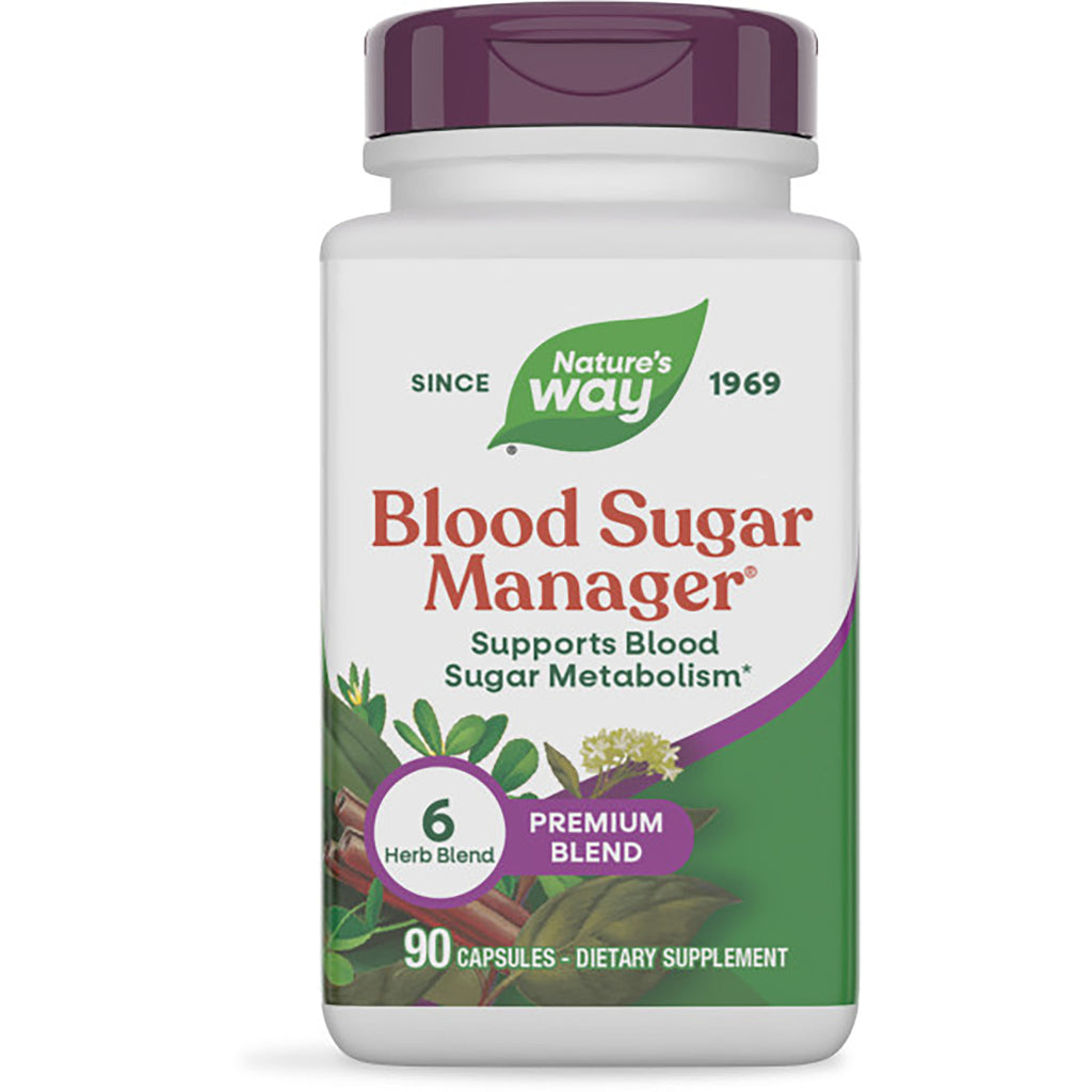 NW579 | Nature's Way Blood Sugar Manager supplement bottle front label, 90 capsules - Thumbnail