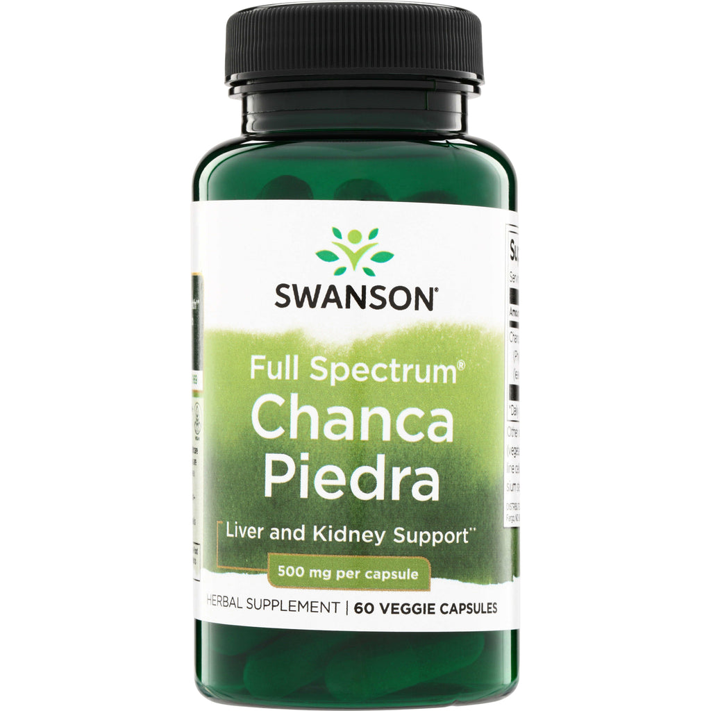 SW1229 | Swanson Full Spectrum Chanca Piedra supplement, Liver and Kidney Support, 500 mg per capsule, 60 veggie capsules - Thumbnail