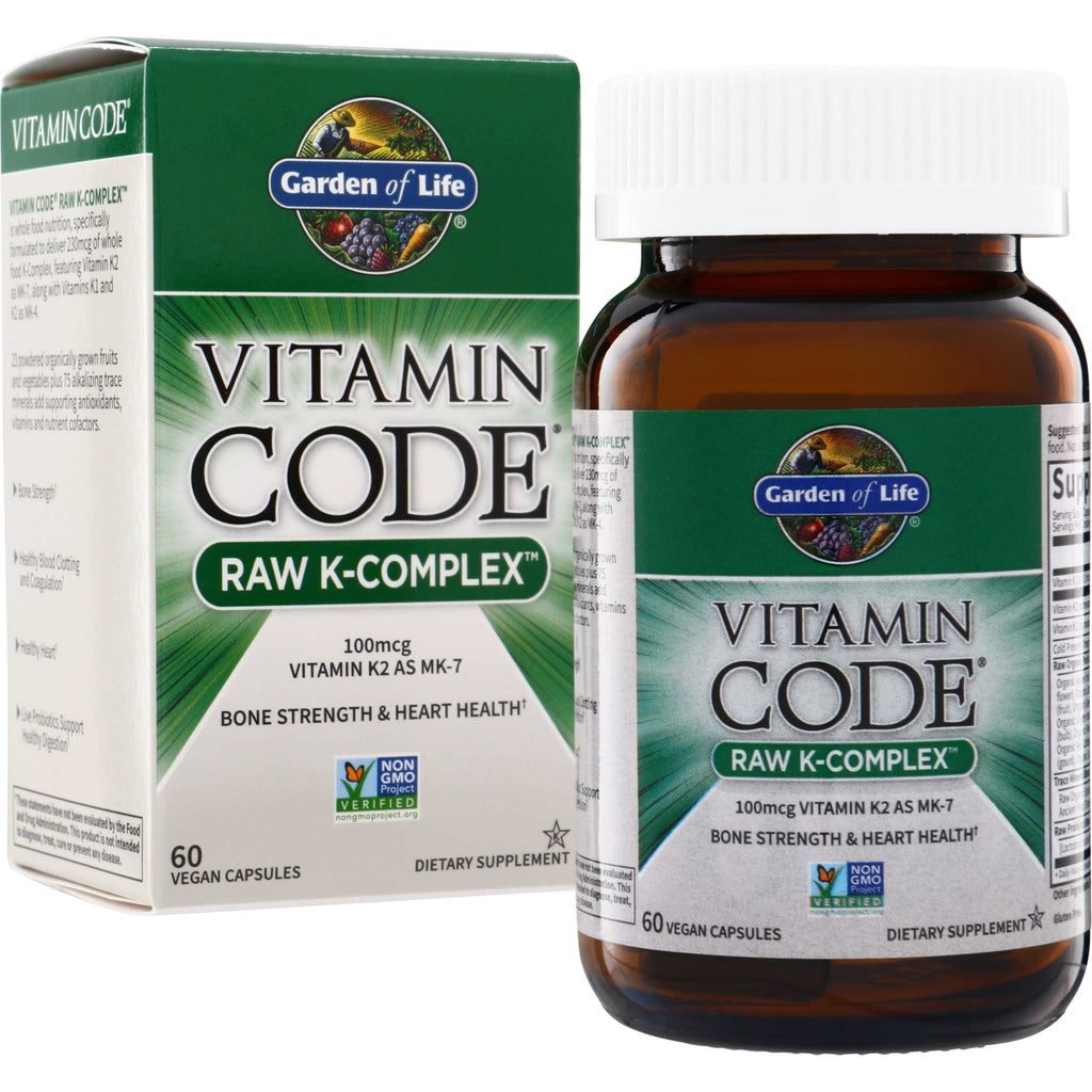 GLF150 | Garden of Life Vitamin Code Raw K-Complex, 60 vegan capsules dietary supplement - Thumbnail
