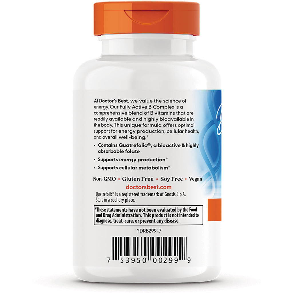 DB225 | Back of white supplement bottle with orange cap showing ingredients, claims and barcode - Thumbnail