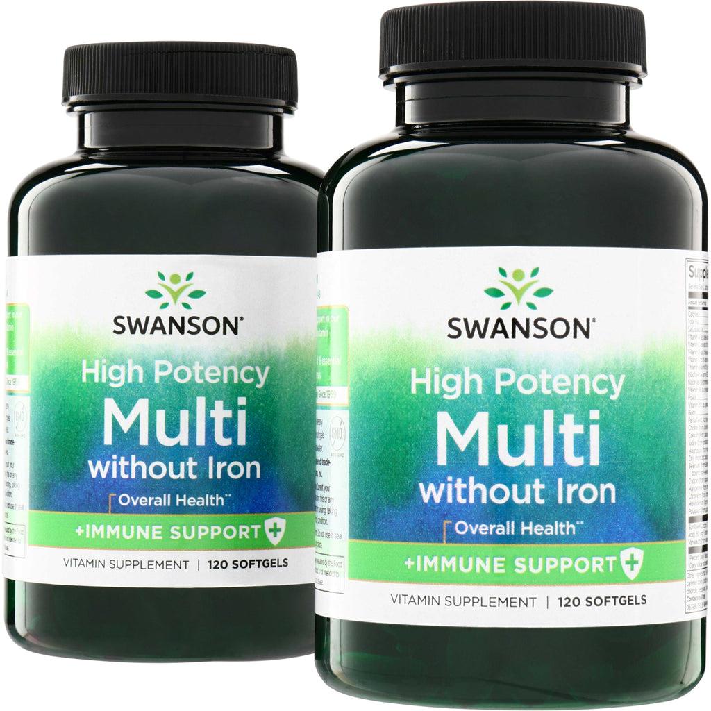 SW1074 | Swanson High Potency Multi without Iron, Immune Support, 120 softgels - Thumbnail
