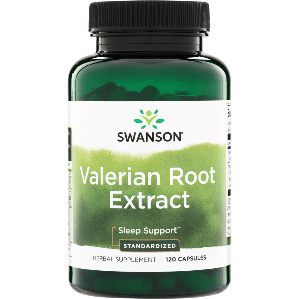 SWH069 | Swanson Valerian Root Extract herbal supplement, Sleep Support, standardized, 120 capsules - Thumbnail