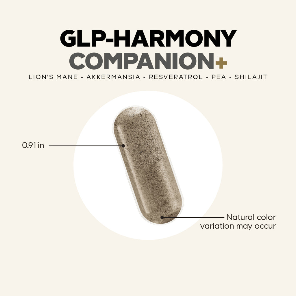 CDG003 | GLP-Harmony Companion+ capsule infographic showing 0.91 in length and natural color variation - Thumbnail