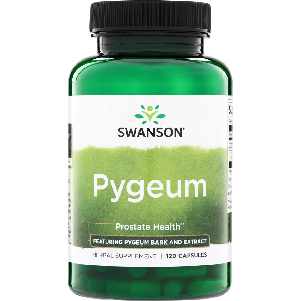 SWH097 | Swanson Pygeum herbal supplement, 120 capsules, Prostate Health Featuring Pygeum Bark and Extract - Thumbnail