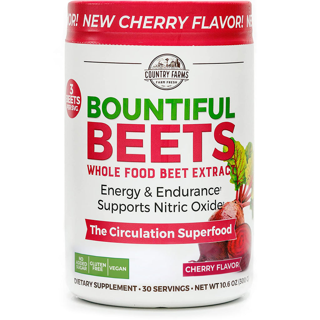 CFR008 | Country Farms Bountiful Beets whole food beet extract container with cherry flavor label - Thumbnail