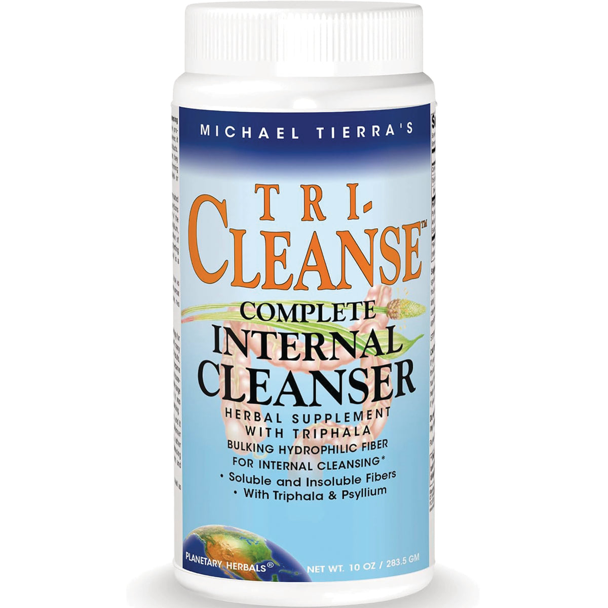 PF083 | Tri-Cleanse complete internal cleanser white plastic bottle with blue label