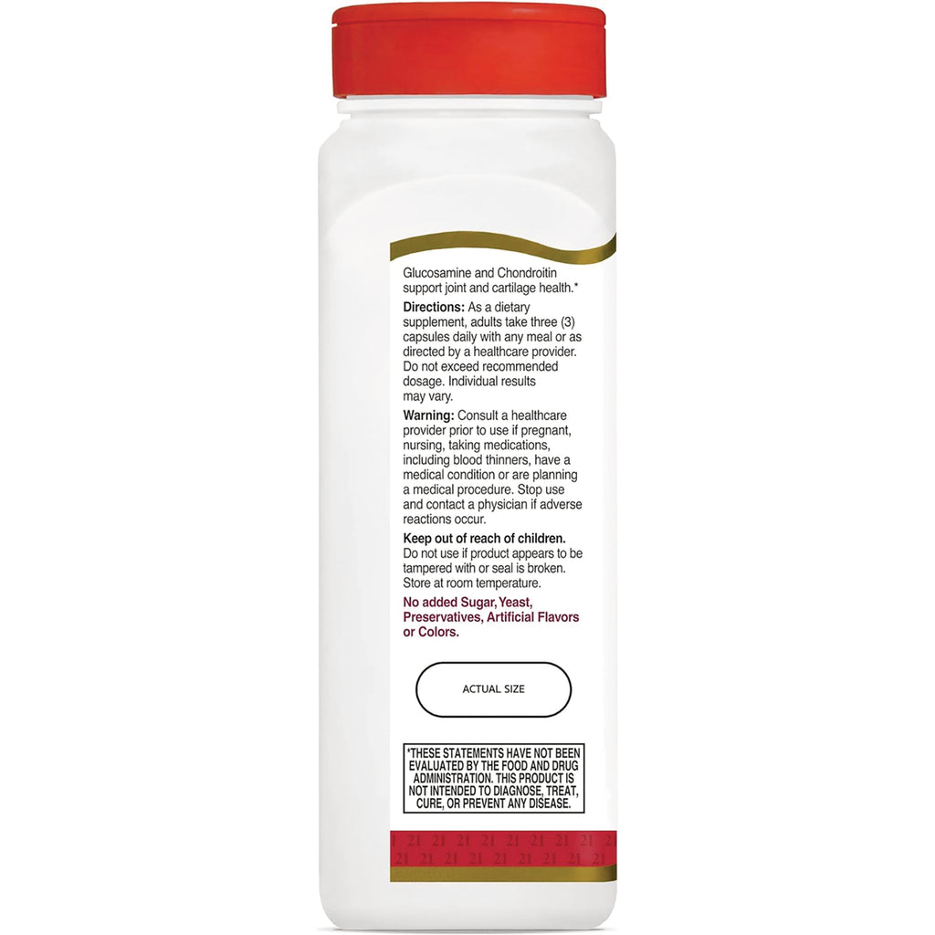 CNT067 | Back label with directions, warnings, and supplement details on white bottle with red cap - Thumbnail