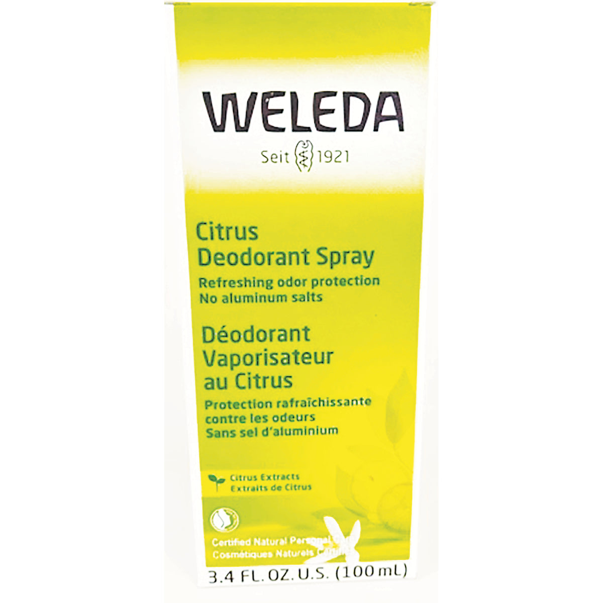 WEL036 | Weleda Citrus Deodorant Spray, 3.4 fl oz (100 mL)