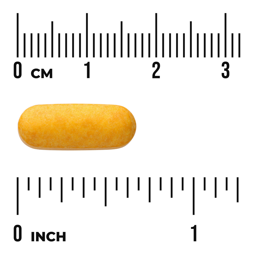 SW948 | Yellow oblong tablet shown with ruler scale in cm and inches - Thumbnail