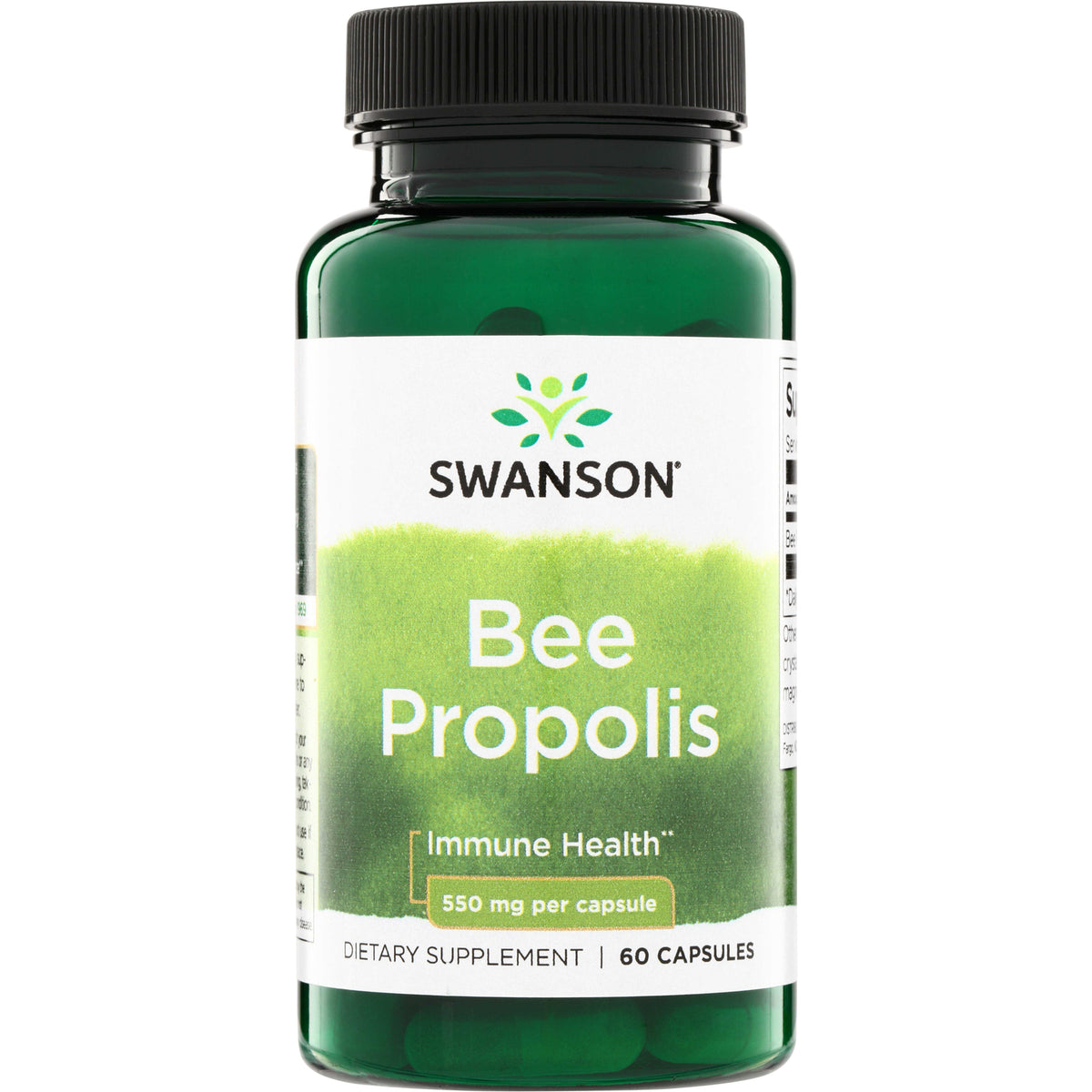 SW324 | Swanson Bee Propolis, Immune Health, 550 mg per capsule, 60 capsules