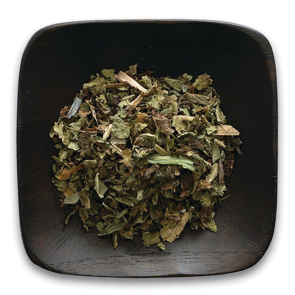 FNP065 | loose dried herbal blend in a dark square wooden dish - Thumbnail