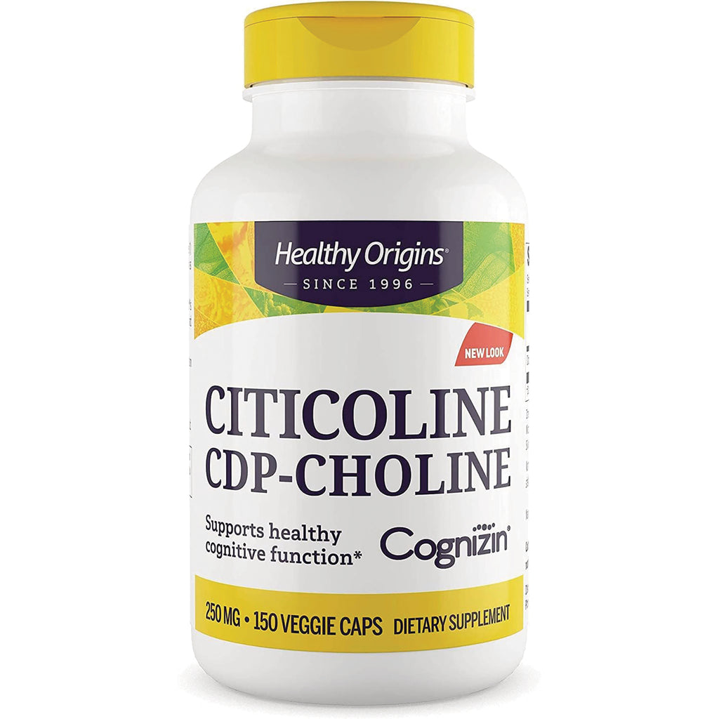 HRG009 | Healthy Origins Citicoline CDP-Choline bottle showing label 250 mg 150 veggie caps - Thumbnail