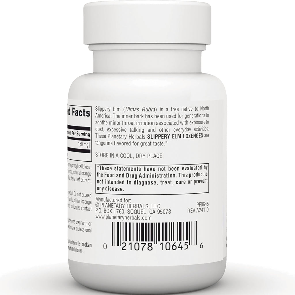 PF131 | Back label of white supplement bottle showing ingredient text, FDA disclaimer and barcode - Thumbnail