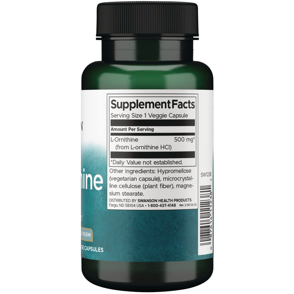 SW1238 | Back label with supplement facts and serving information - Thumbnail