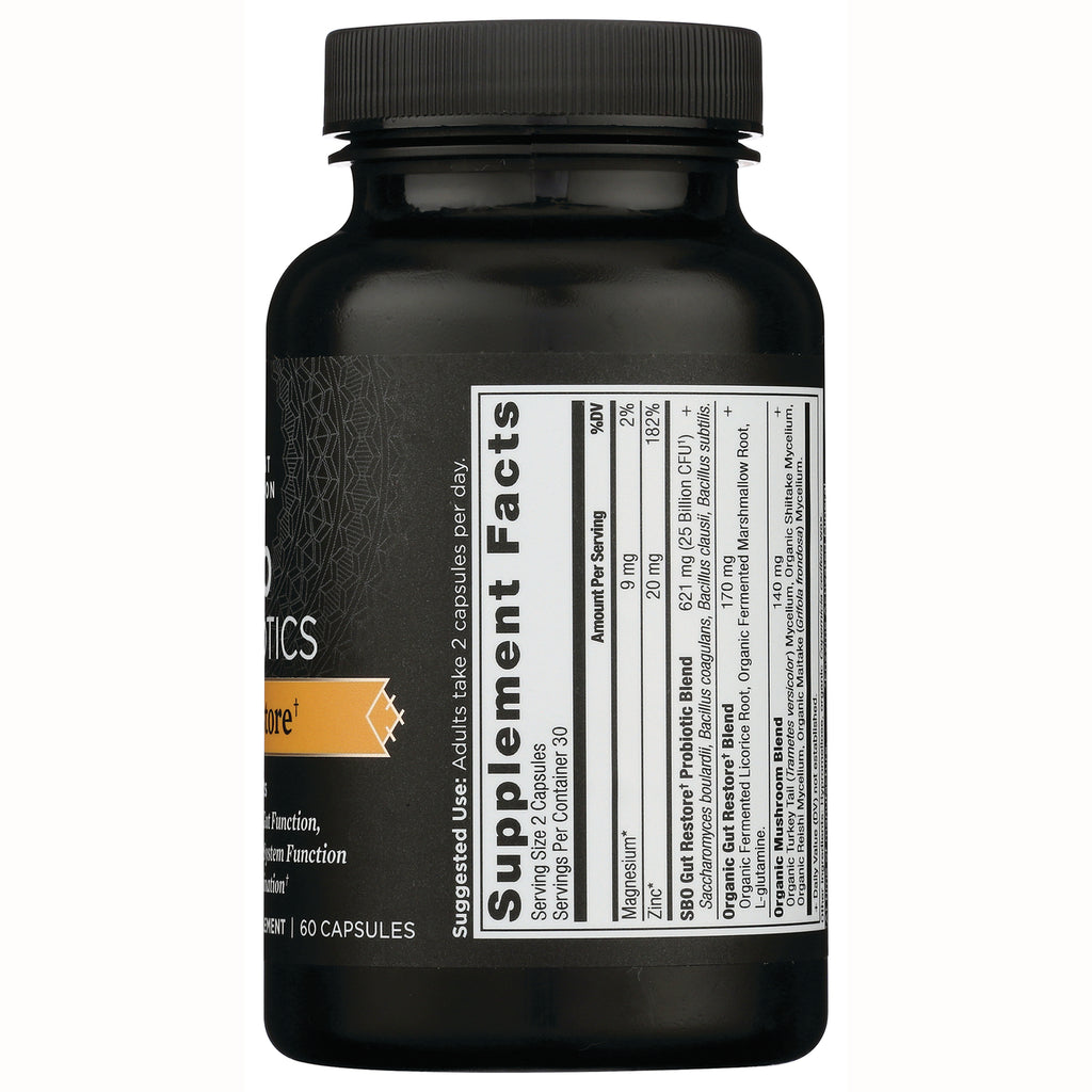 ATN070 | Bottle back label with Supplement Facts panel and ingredient list on black capsule bottle - Thumbnail