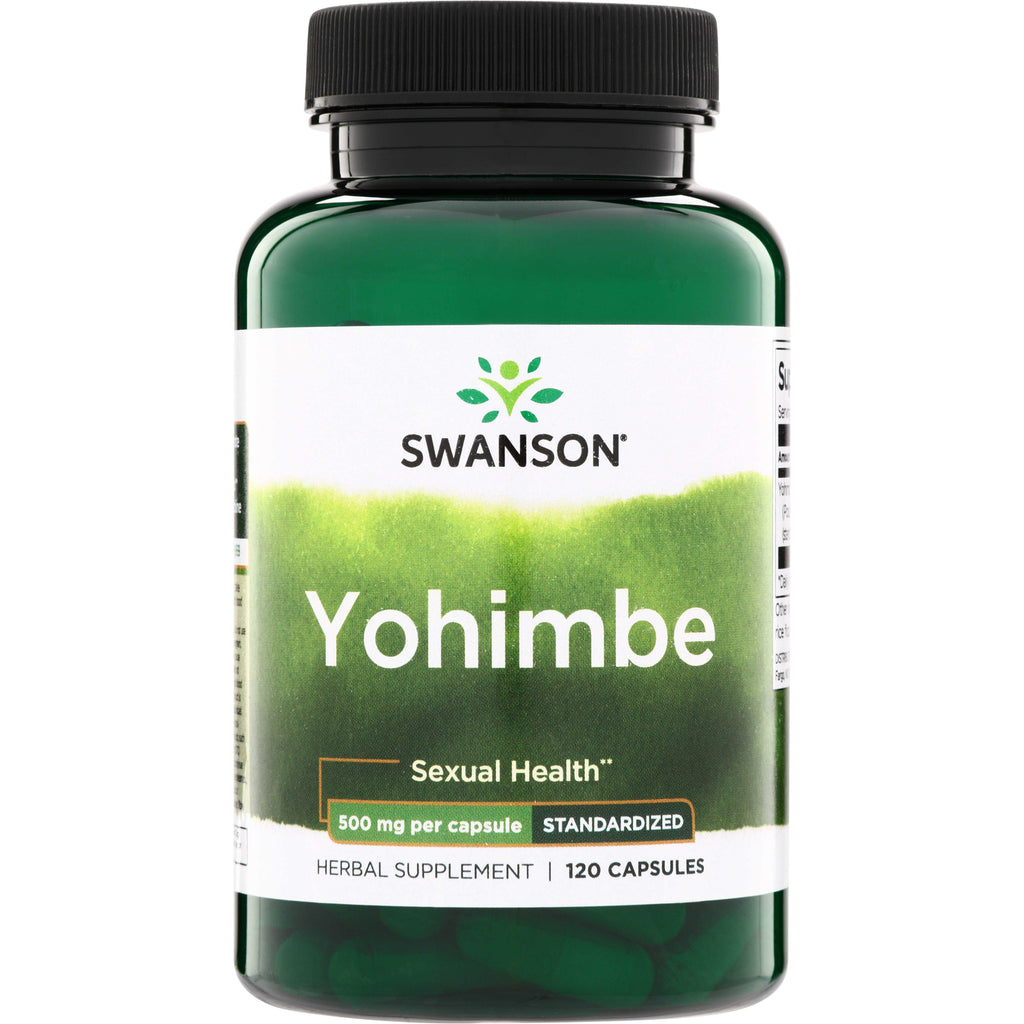 SWH072 | Swanson Yohimbe, Sexual Health, 500 mg per capsule, standardized, 120 capsules - Thumbnail