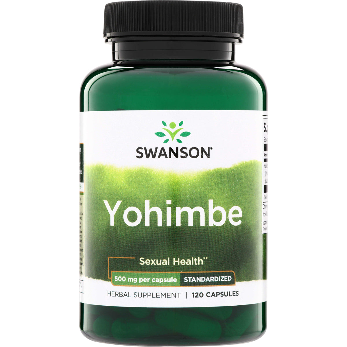 SWH072 | Swanson Yohimbe, Sexual Health, 500 mg per capsule, standardized, 120 capsules