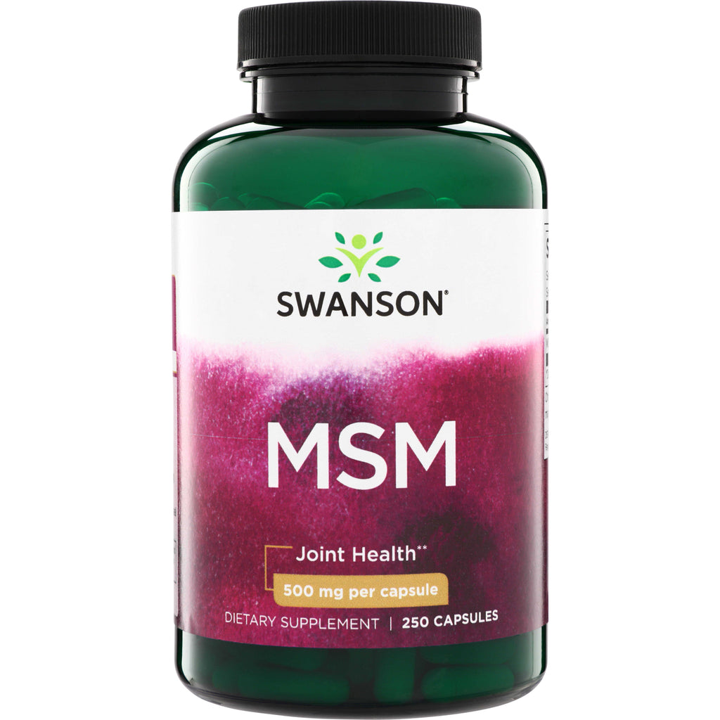 SW653 | Swanson MSM, 500 mg per capsule, 250 capsules, Joint Health - Thumbnail