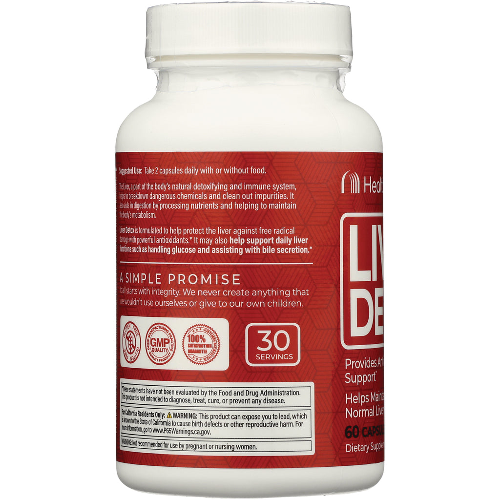 HP006 | Back of white supplement bottle with red label showing 30 servings badge and warning box - Thumbnail