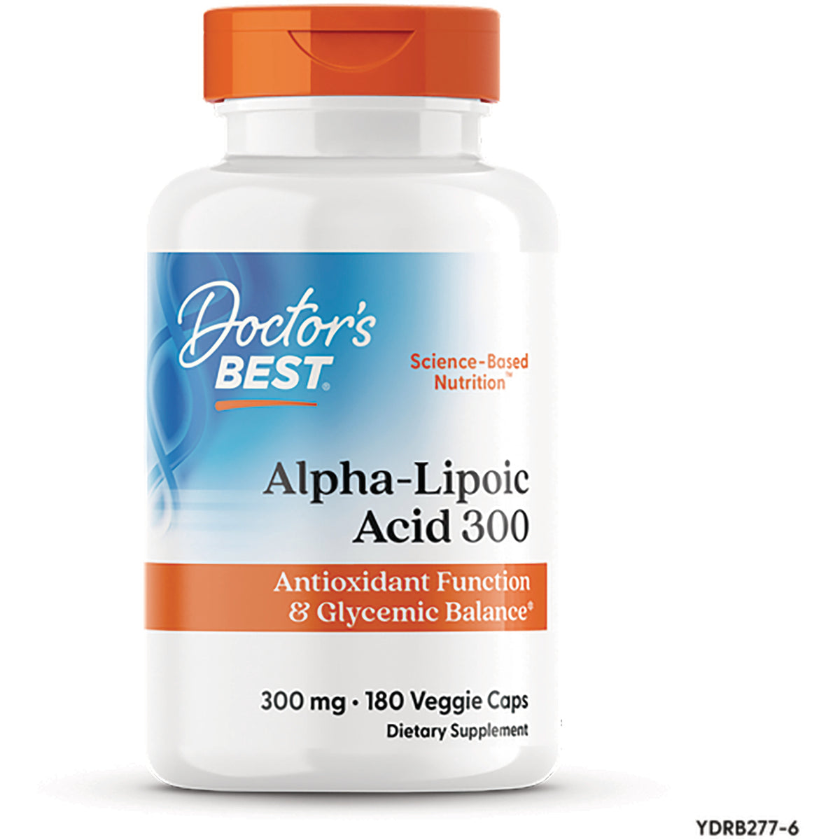 DB197 | Doctor's Best Alpha-Lipoic Acid 300 supplement bottle, 300 mg 180 veggie caps front label
