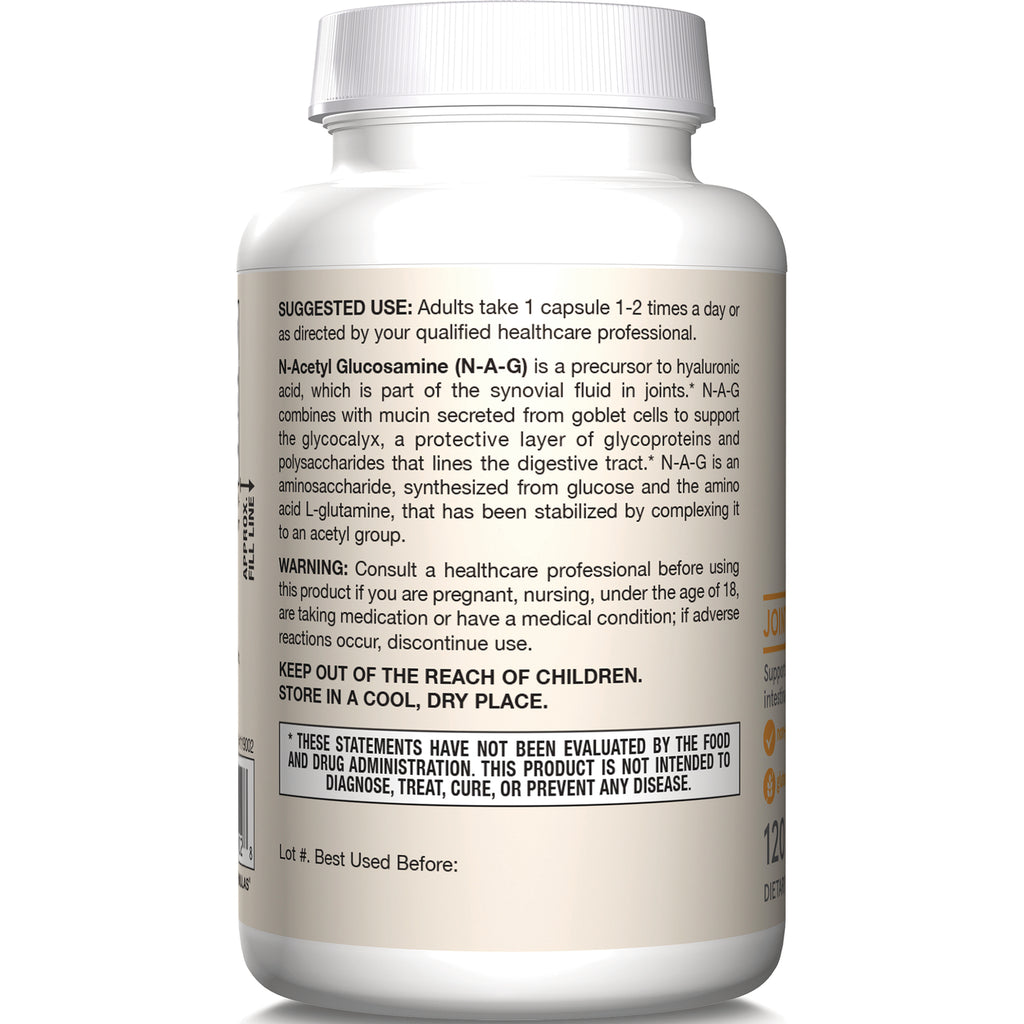 JR092 | Back label of white supplement bottle showing suggested use, warning, storage instructions and FDA disclaimer - Thumbnail
