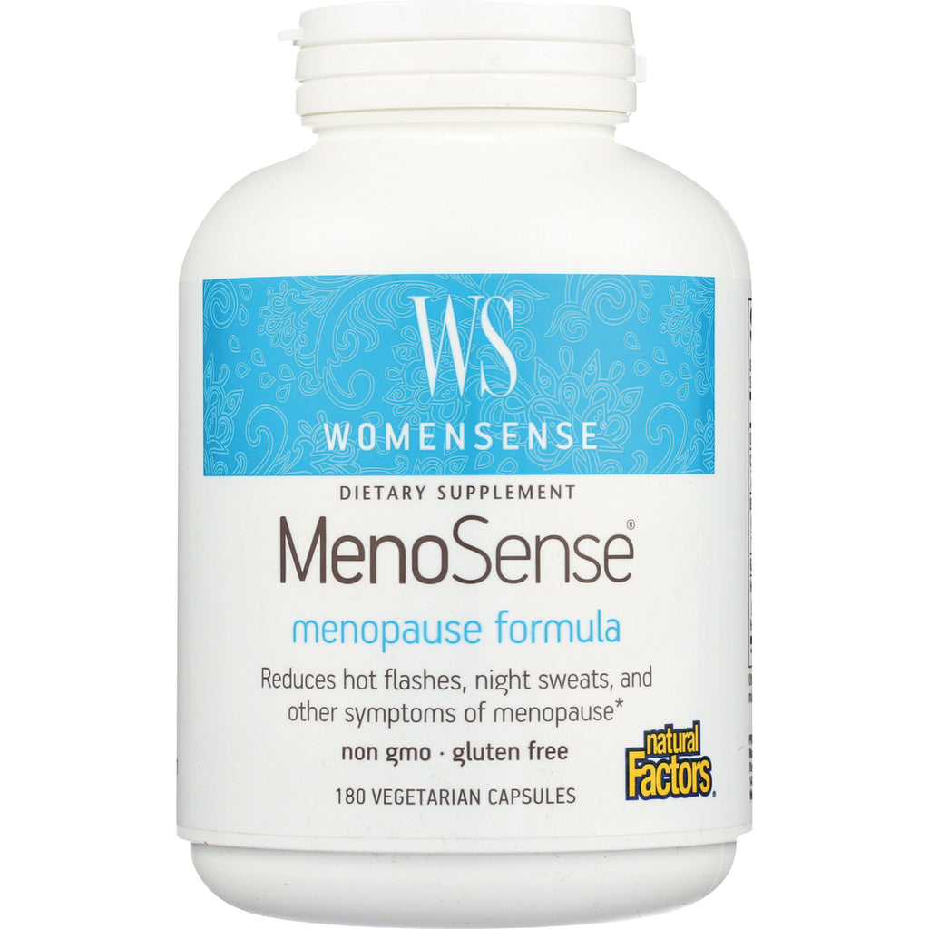 NFC112 | MenoSense menopause formula bottle with Womensense blue label, 180 vegetarian capsules - Thumbnail