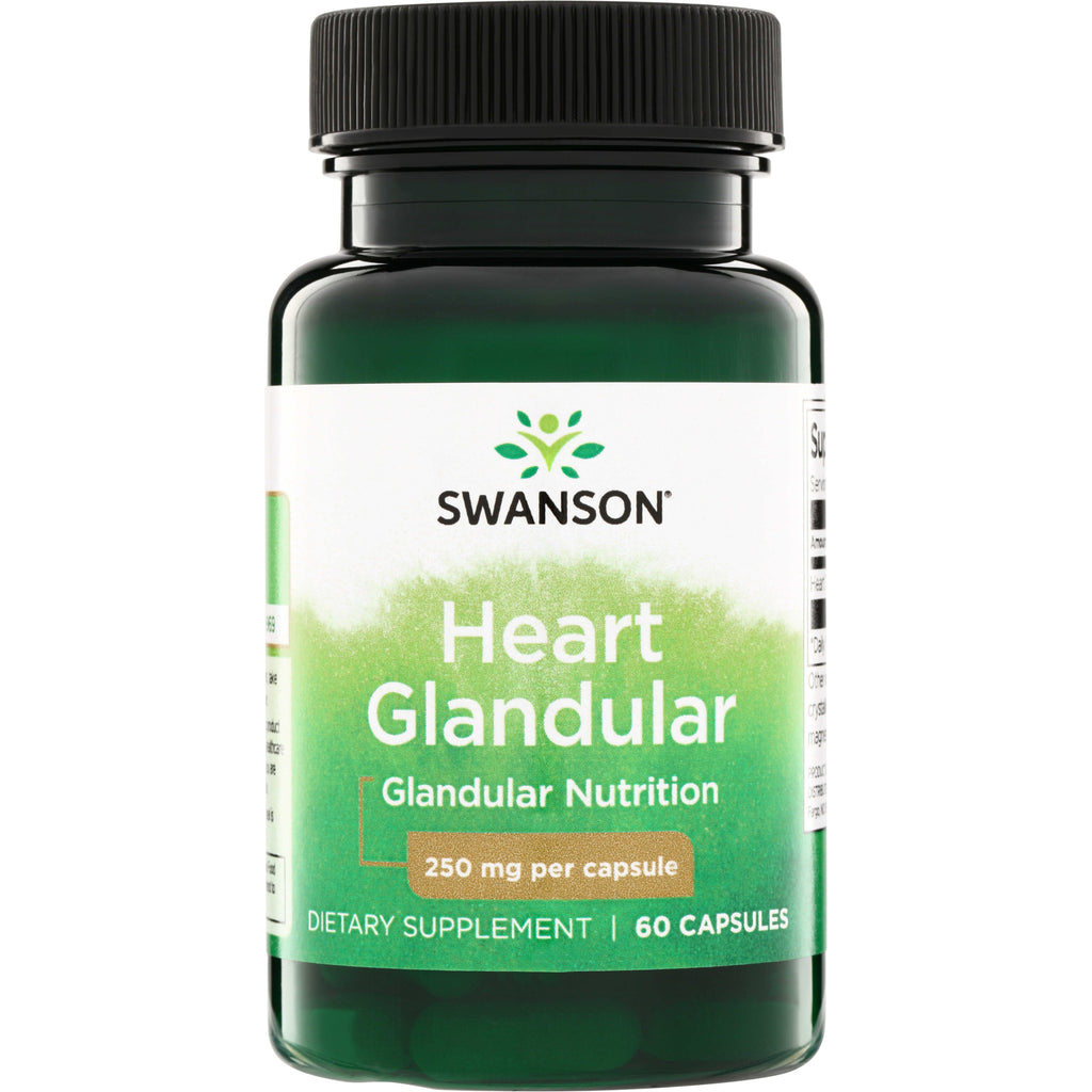 SW1226 | Swanson Heart Glandular supplement, Glandular Nutrition, 250 mg per capsule, 60 capsules bottle - Thumbnail