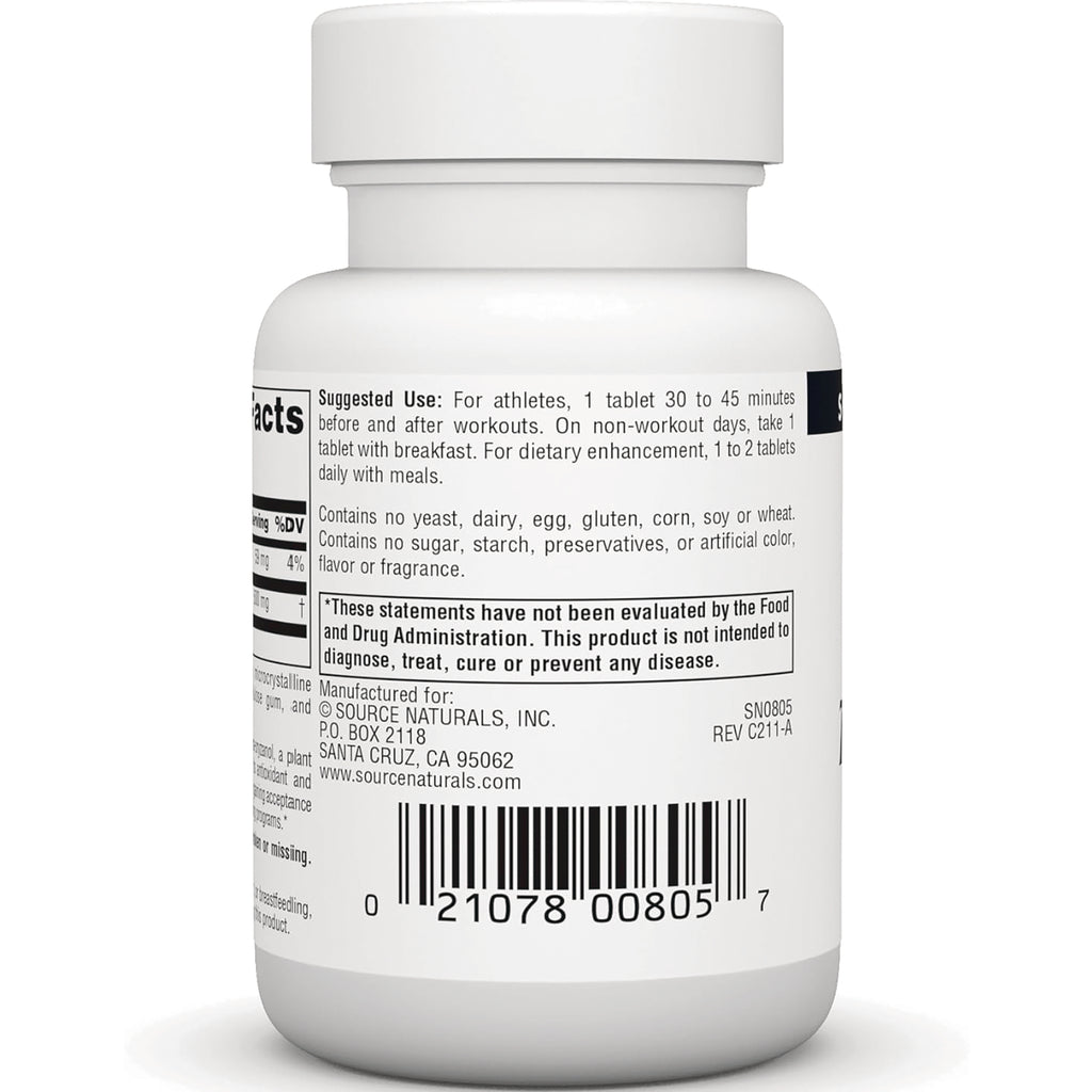 SN433 | Supplement bottle back label with Suggested Use, FDA disclaimer, and barcode - Thumbnail