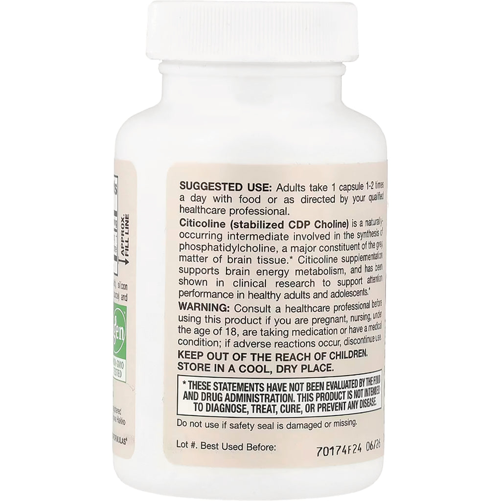 JR318 | back label of white supplement bottle showing suggested use, warning, and lot/best used before information - Thumbnail