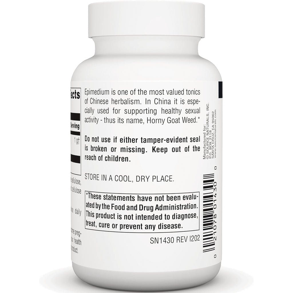 SN689 | Back label with warnings, storage directions, FDA disclaimer, and barcode - Thumbnail