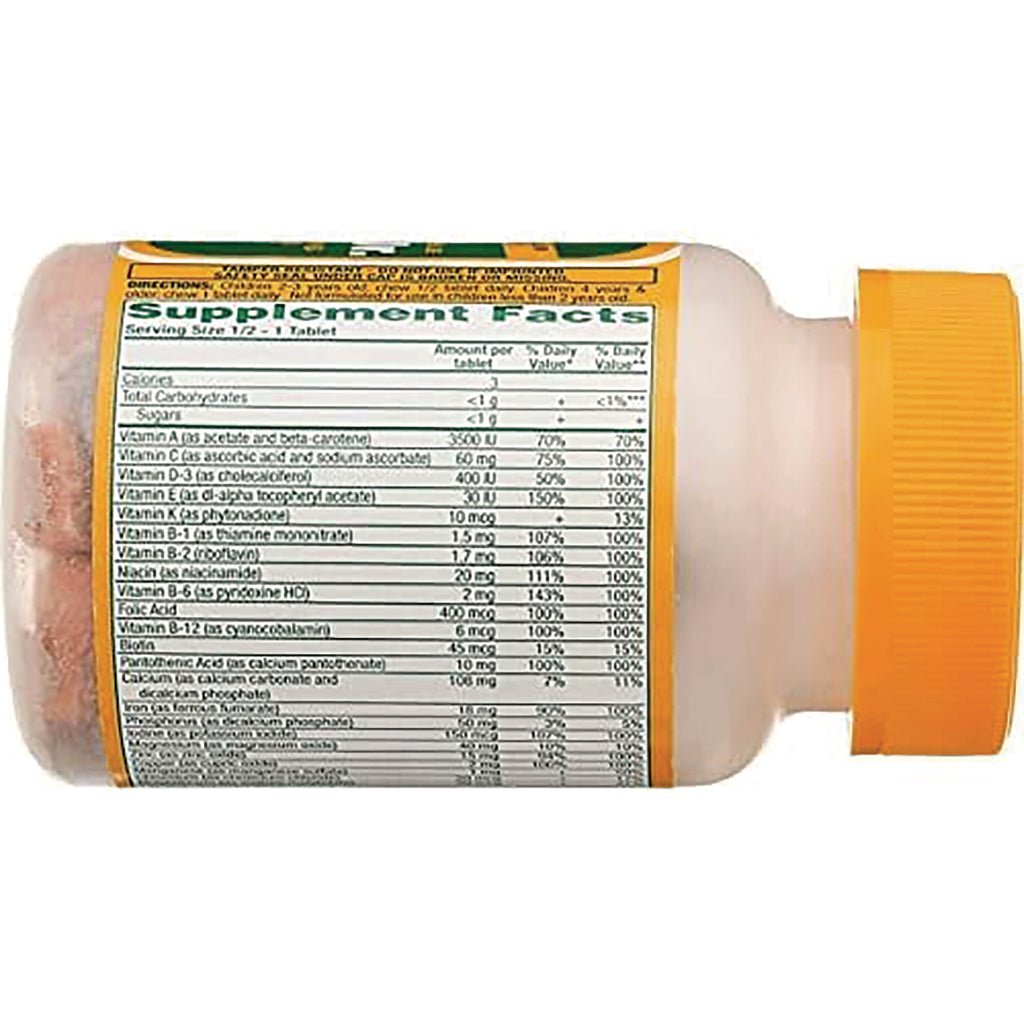 WAT010 | Back label with Supplement Facts panel on vitamin bottle - Thumbnail