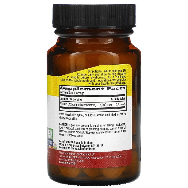 CRL596 | back of amber supplement bottle showing Supplement Facts panel, directions, and ingredients