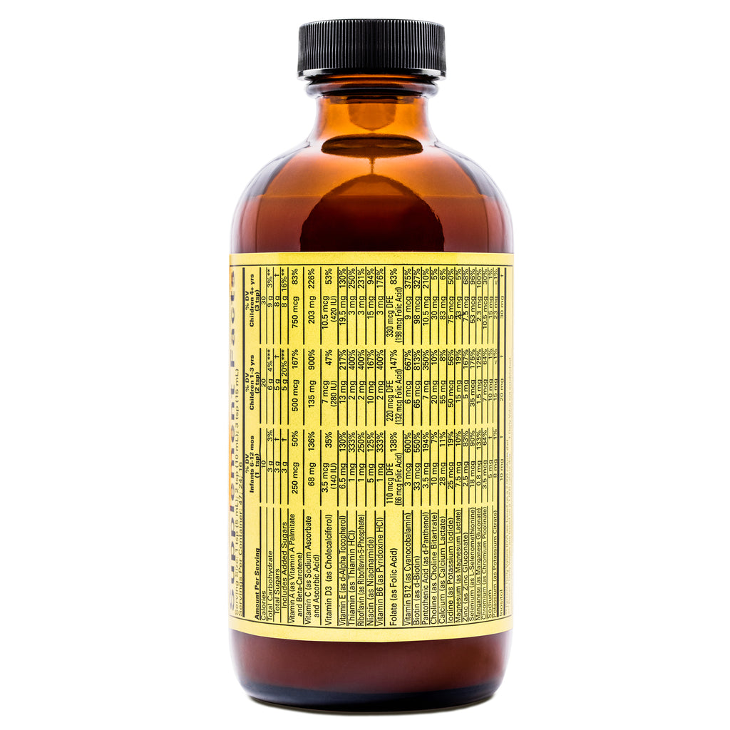 CHL002 | back of amber bottle showing Supplement Facts nutrition panel and ingredient information - Thumbnail